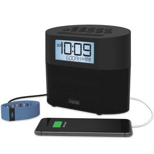 iHome Black Bluetooth Dual Alarm Clock